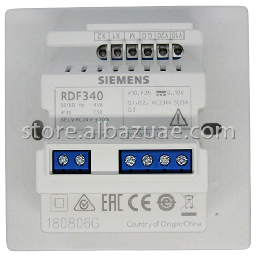 RDF340 Flush Mount Room Thermostat For 2-/4-Pipe Fcu 