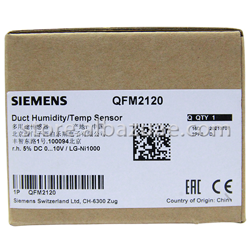 QFM2120 Duct Sensor Humidity (0...10 V) &amp; Temp (Ni1000)