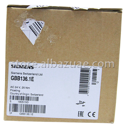 GBB136.1E Damper Actuator, AC 24 V, 25 Nm 2 auxiliary 